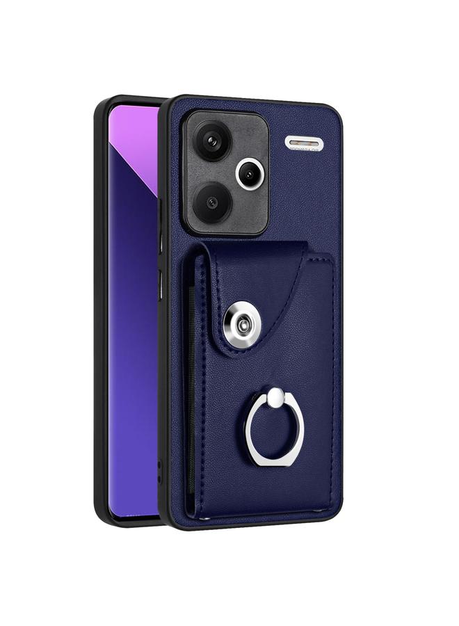 The Bros Case For Xiaomi Redmi Note 13 Pro+ Organ Card Bag Ring Holder PU Phone Case