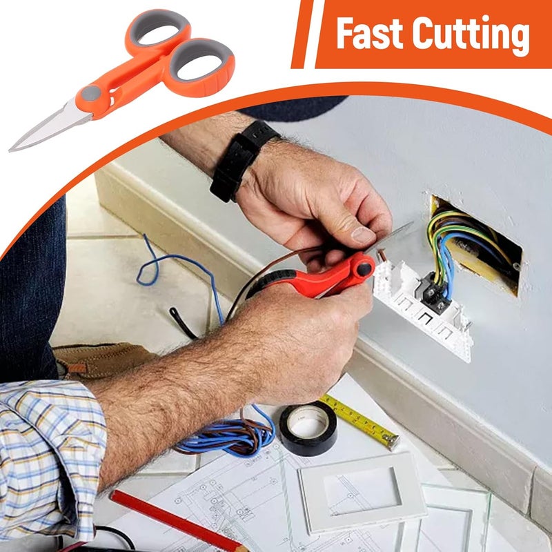 Fiber Cleaver Scissors, Fiber Optic Cutter Telecom Cable Scissors Electrical Shears Fiber Cutting Tool for Telecommunication, Catv Engineering - Image 5