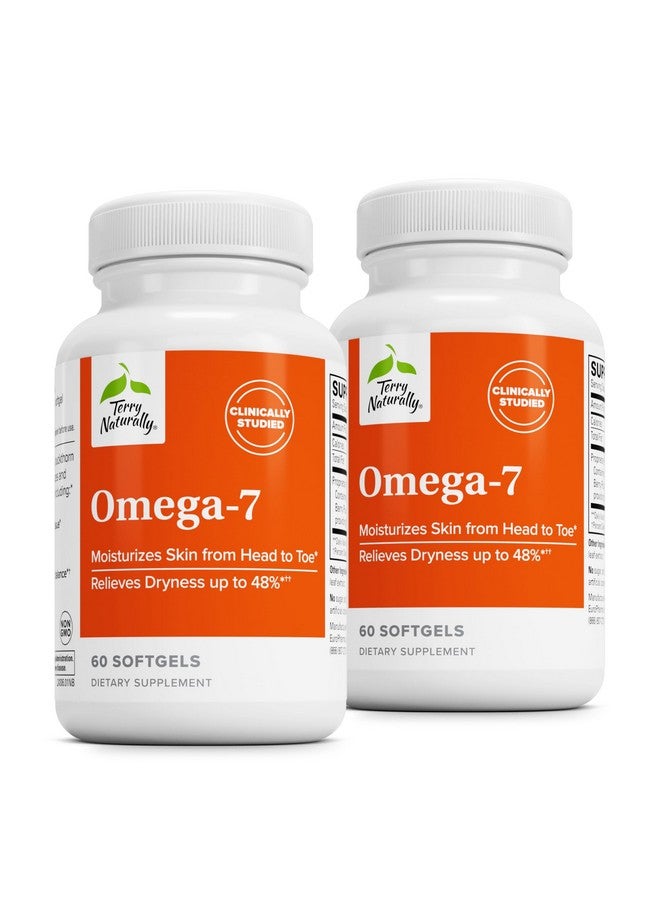 Terry Naturally Omega-7 - Dietary Supplement with Essential Fatty Acids - Nutritional Supplement to Support Skin Health with Sea Buckthorn, Berry Pulp & Seed Oil - 60 Softgels (Pack of 2) - Image 1