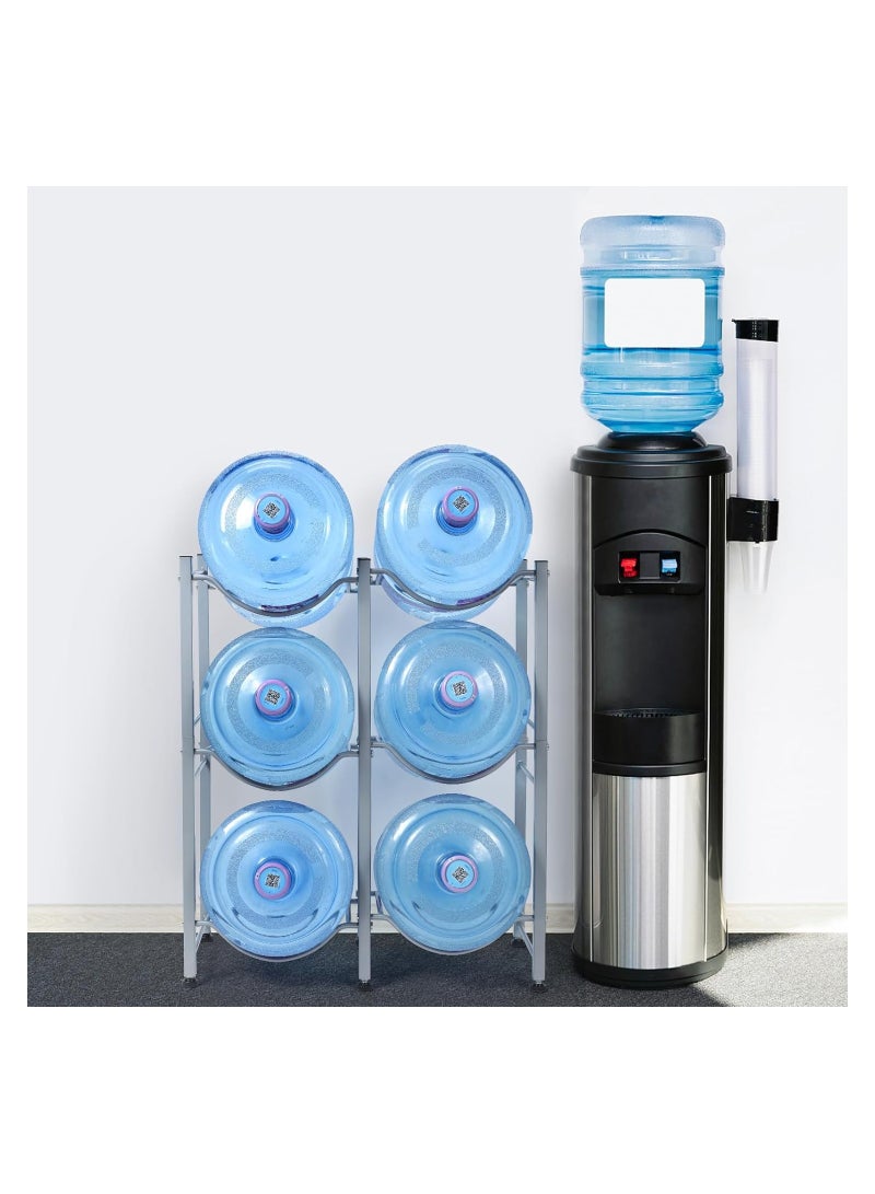 5 Gallon Water Bottle Holder 3-Tier Water Bottles Organizer Heavy Duty Water Dispenser Rack Water Storage Rack for Office Home Gym - Image 3