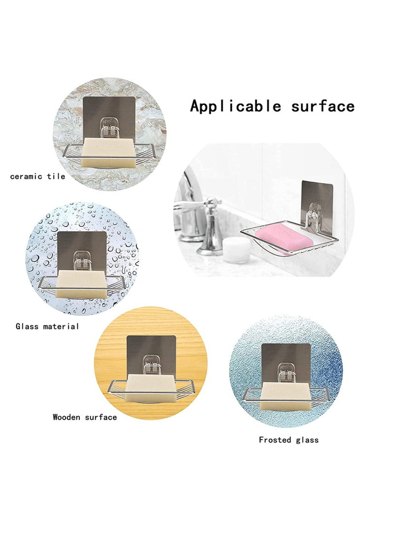 Self-Adhesive Wall-Mounted Soap Dish Holder, Keeps Soap Dry and Odor-Free, Easy to Clean with Strong Suction Cup, Space-Saving Storage Rack for Kitchen and Bathroom Shower - Image 5