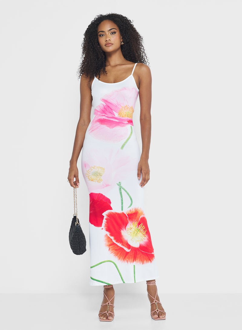 جينجر فستان ضيق مزين بالزهور - Image 5