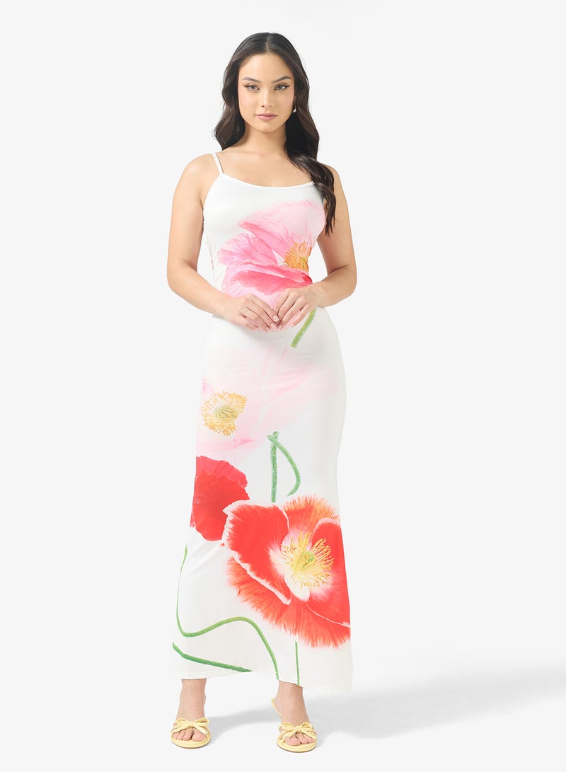 جينجر فستان ضيق مزين بالزهور - Image 4