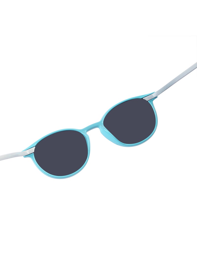 Woggles Stylish Blue & Grey Wayfarer Kids Sunglasses - Image 4