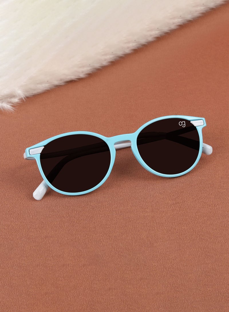 Woggles Stylish Blue & Grey Wayfarer Kids Sunglasses - Image 1