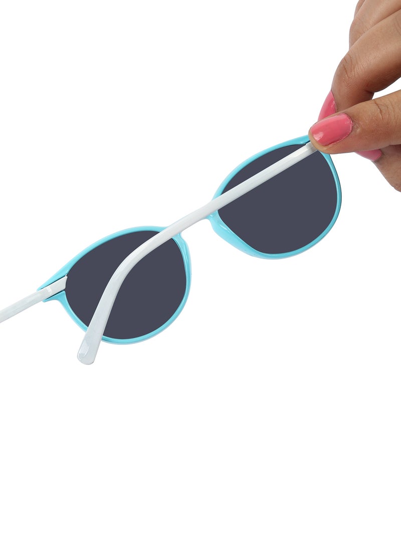 Woggles Stylish Blue & Grey Wayfarer Kids Sunglasses - Image 5