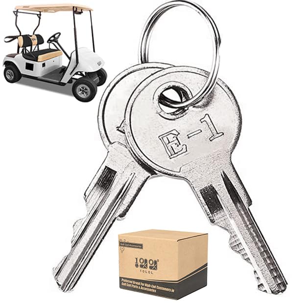 9.99WORLD MALL Golf Cart Key 2-Pack for Golf Cart EZGO 1982-up (Gas/Electric) Ignition Key Replacement Part 17063-G1 17063G1 - Image 1