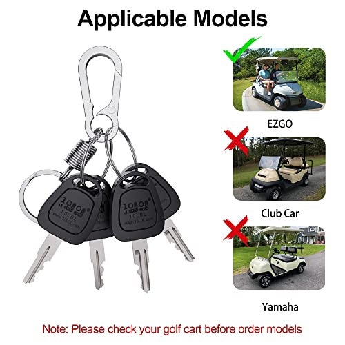 9.99WORLD MALL Golf Cart Key 2-Pack for Golf Cart EZGO 1982-up (Gas/Electric) Ignition Key Replacement Part 17063-G1 17063G1 - Image 3