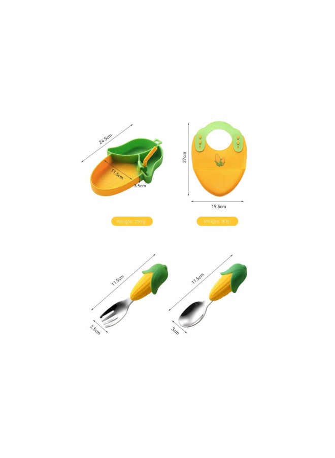MiniMe 4-Piece Silicone Feeding Bibs Set | Multi-Color | BPA-Free Plastic | Airtight Seal To Keep Food Fresh | Easy To Clean & Maintain | Durable & Long-Lasting | Safe & Customizable | Lightweight. - Image 2