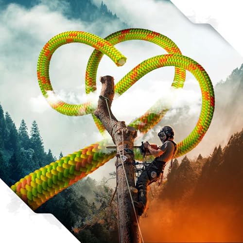 Pelican Rope Arborist Rope 11.8mm x 120Ft, USA Made High-Strength 24-Strands Static Climbing Rope - 7,000 lb Strength for Tree Climbing, Pulling, Outdoors & Swing - Viper, Plain End - Image 4