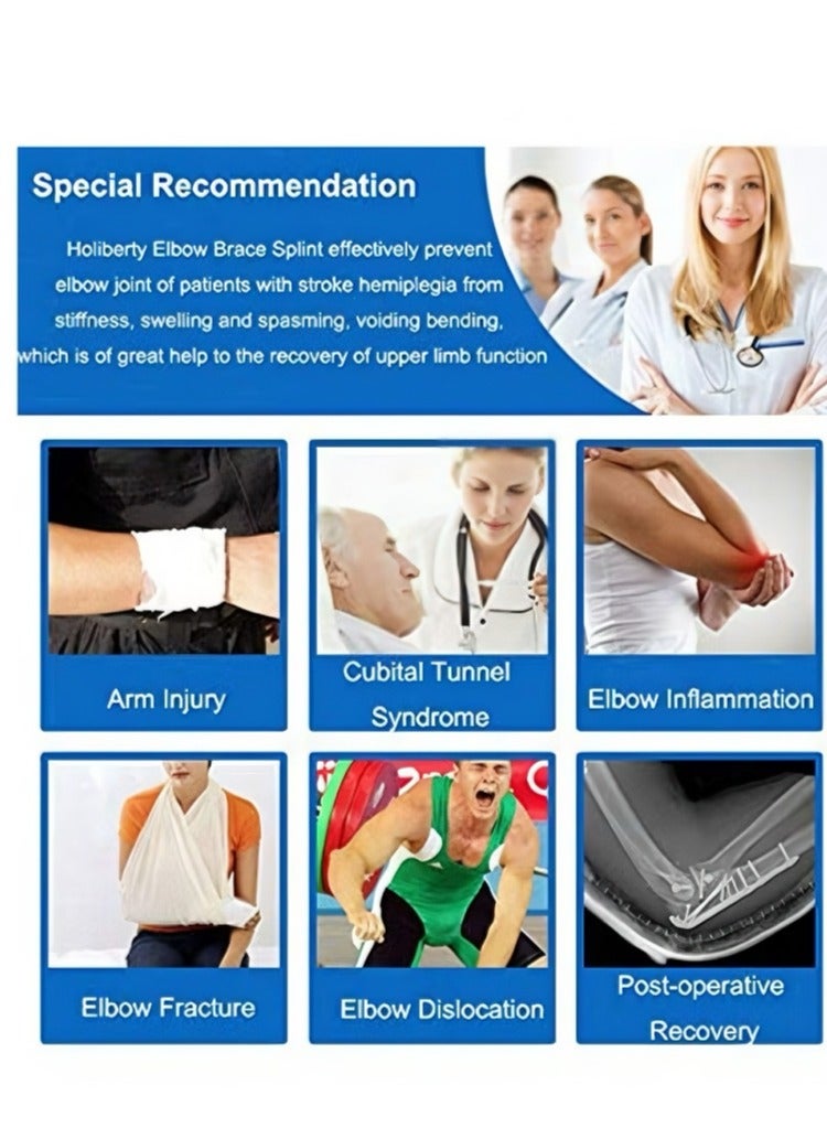 Adult and pediatric elbow braces, upper limb fixation breathable anti-spasm braces, elbow joint arm bone splints, elbow support braces for fracture fixation and protection, tennis elbow stabilizers, nighttime sleep elbow joint osteoarthritis arm pain relief splint sets, XL - Image 3
