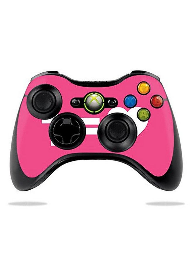 مايتي سكينز غلاف Mightyskins متوافق مع وحدة تحكم Microsoft Xbox 360 Cross Equals Love Pink | غطاء مغلف من الفينيل واقٍ ومتين وفريد من نوعه | سهل التطبيق والإزالة وتغيير الأنماط | صنع في الولايات المتحدة الأمريكية - Image 1