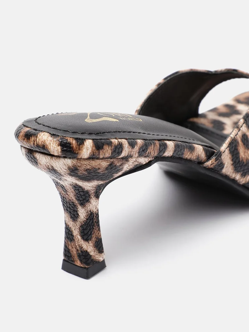 ZORIWORLD  Leopard Print Heels for Women Vegan Leather Heels 3 Inch for Women | Best Price UAE