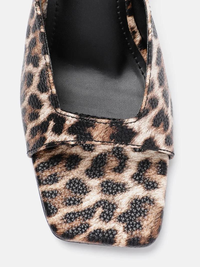 ZORIWORLD  Leopard Print Heels for Women Vegan Leather Heels 3 Inch for Women | Best Price UAE