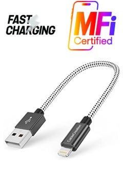 0.5 Feet Short Lightning to USB Data Sync Cable [MFi Certified] Compatible with iPhone X, 8, 8 Plus, 7, 7 Plus, 6S, 6S Plus, iPad, 15CM, Black and White - pzsku/ZEAA6080BB8131C1A759FZ/45/_/1738266540/82f355c2-0925-416f-a5d8-13c7417ac08a