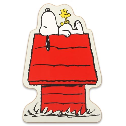 Open Road Brands Peanuts Snoopy and Woodstock Doghouse Nap Wood Wall Decor Adorable Snoopy Decoration for Home or Classroom - Image 1