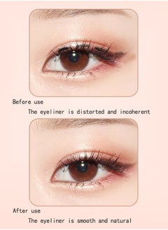 NIBEMINENT Mini Portable silicone makeup tool (stencil) with a unique design that helps you draw and define eyeliner and mascara Random color  - Image 3