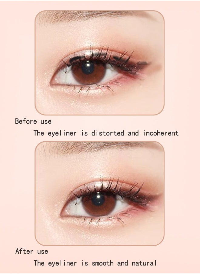 NIBEMINENT - Mini Portable silicone makeup tool (stencil) with a unique design that helps you draw and define eyeliner and mascara Random color - Image 1