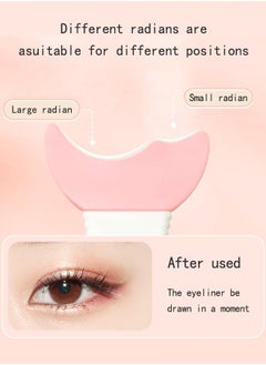 NIBEMINENT Mini Portable silicone makeup tool (stencil) with a unique design that helps you draw and define eyeliner and mascara Random color  - Image 5