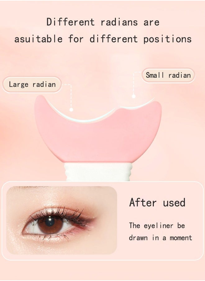 NIBEMINENT - Mini Portable silicone makeup tool (stencil) with a unique design that helps you draw and define eyeliner and mascara Random color - Image 1