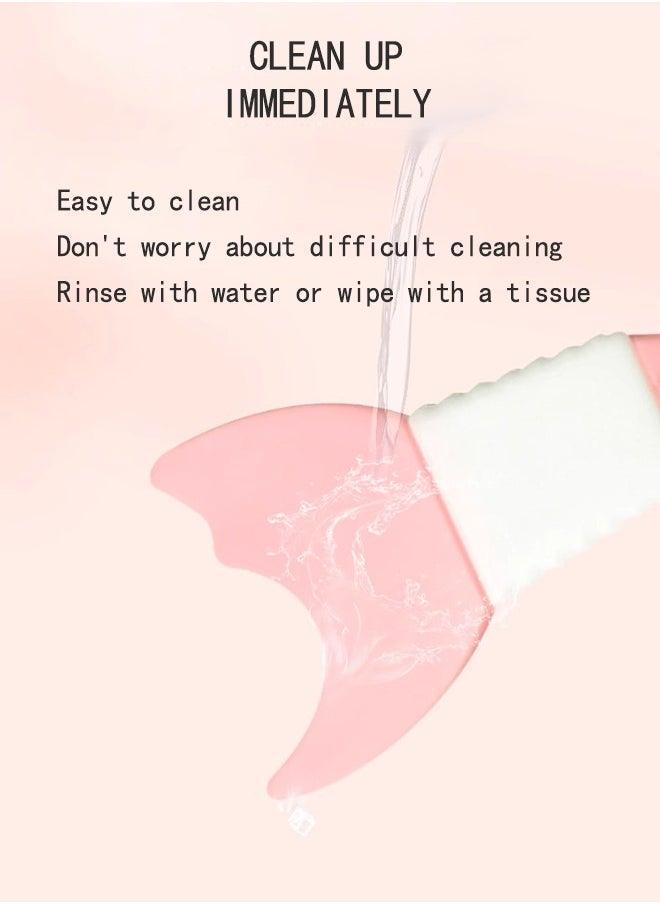 NIBEMINENT - Mini Portable silicone makeup tool (stencil) with a unique design that helps you draw and define eyeliner and mascara Random color - Image 1