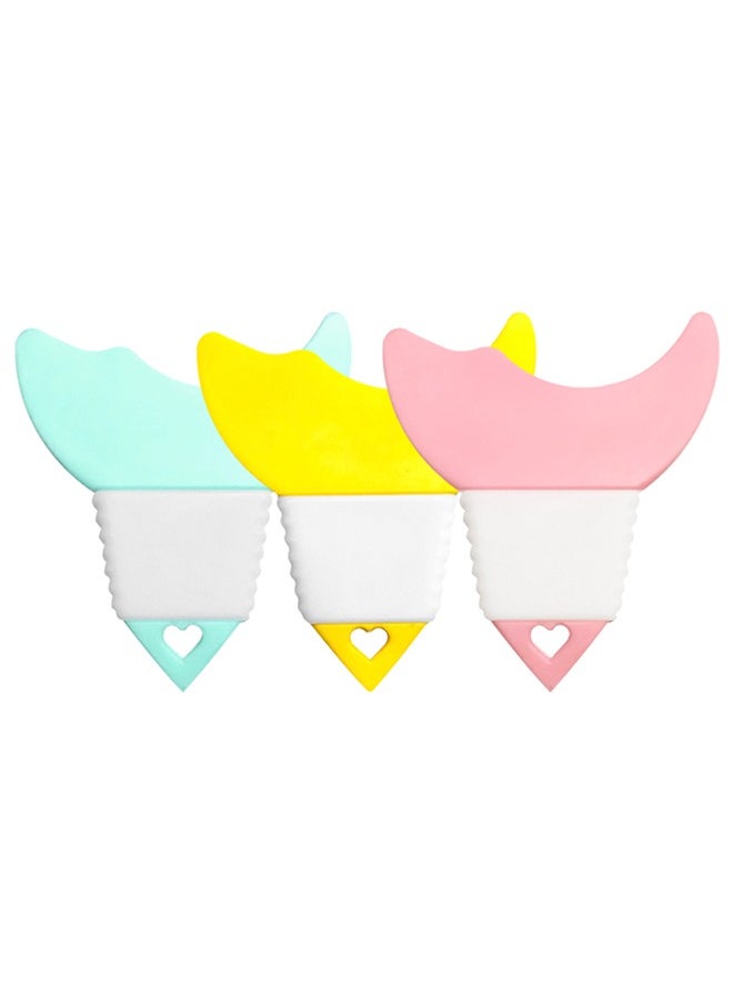 NIBEMINENT - Mini Portable silicone makeup tool (stencil) with a unique design that helps you draw and define eyeliner and mascara Random color - Image 1