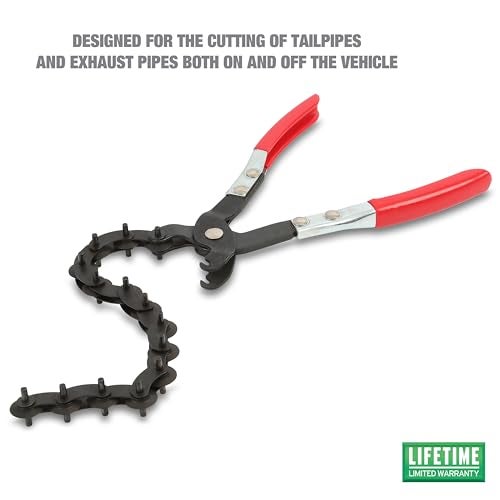 OEMTOOLS 27045 Exhaust Cutter, Cuts 3/4" to 3-1/4" Pipe, Durable Chain Cutter Tool, Easy One-Handed Rotation, Compact Pipe Cutter Chain for Tight Spaces - Image 2