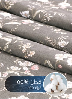Master Home Textile Cotton Floral Comforter Sets, Fits 200 x 200 cm Double Size Bed, 9 Pcs, 100% Cotton 200 Thread Count, With Removable Filling, Veronica Series  - Image 3