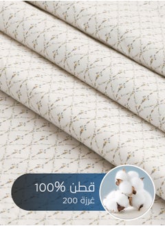 Master Home Textile Cotton Floral Comforter Sets, Fits 200 x 200 cm Double Size Bed, 9 Pcs, 100% Cotton 200 Thread Count, With Removable Filling, Veronica Series  - Image 4