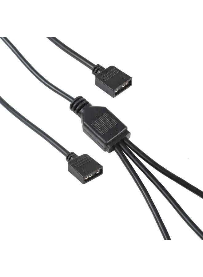 3 Pin 5V 1 to 3 Motherboard AURA RGB PC Cooling Extension Cable for Asus (Black) - Image 3