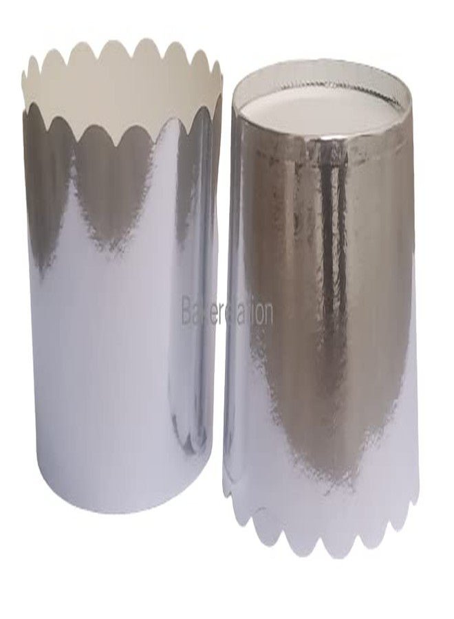 Bakerelation Silver Muffin Cupcakes Paper Cup Oilproof Cake Mould Liner Tray Wedding Cupcakes Paper Cases Baking Paper Cups Pack of 25 pcs - Image 2
