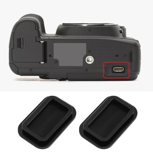LT Easiyl 2pcs Rubber Bottom Cover Port Lid USB Square Plug Bottom Accessory Interface Rubber Compatible with Canon 5D Mark II 5D2 40D 50D 7D Camera - Image 2