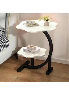 Y&D C Shaped End Table,Modern End Table in Living Room,Small Side Table for Couch,Space-Saving Home Decor End Table for Living Room  - Image 1