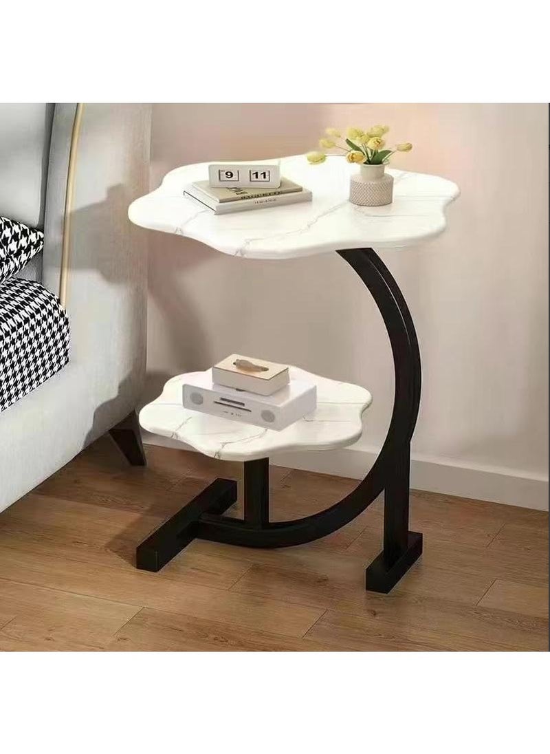 Y&D - C Shaped End Table,Modern End Table in Living Room,Small Side Table for Couch,Space-Saving Home Decor End Table for Living Room - Image 1