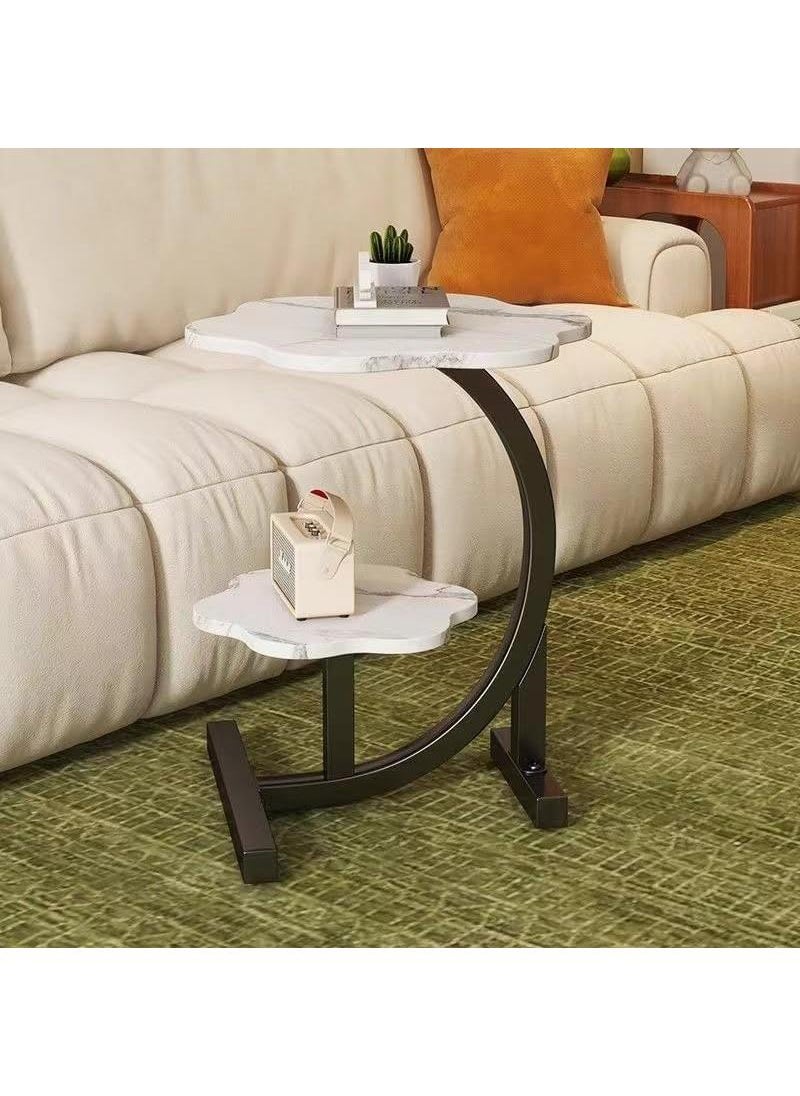 Y&D - C Shaped End Table,Modern End Table in Living Room,Small Side Table for Couch,Space-Saving Home Decor End Table for Living Room - Image 1