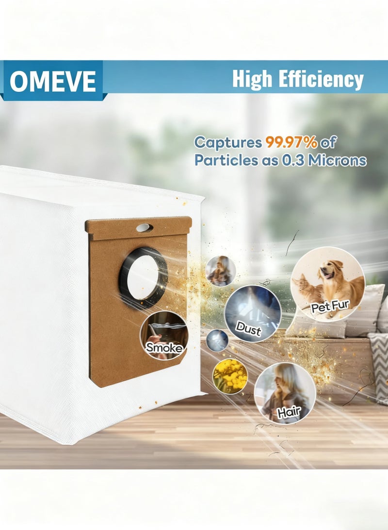 OMEVE 15 Pack Replacement Dust Bags for Eufy L50 SES L60 SES Robot Vacuum with Self-Empty Station, 3-Layer L50 L60 Bags Compatible with Haier H9+, Conga Home 10000, 8090 Ultra, 9090 AI - Image 5