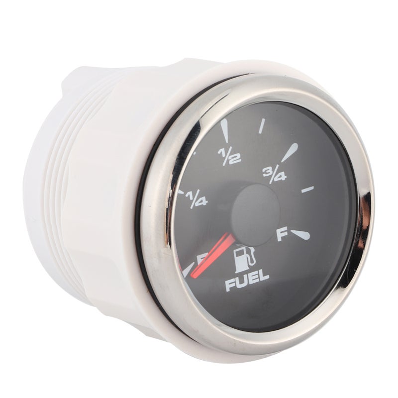 Digital Fuel Gauge 52mm: 8 Auto-changing Fixed Backlight Colors - 9-32V Ultra-wide Voltage, 316L Stainless Steel Anti-fog Curved Cover Fuel Level Gauge for Marine, Automotive, Motorcycle, Construction - Image 3