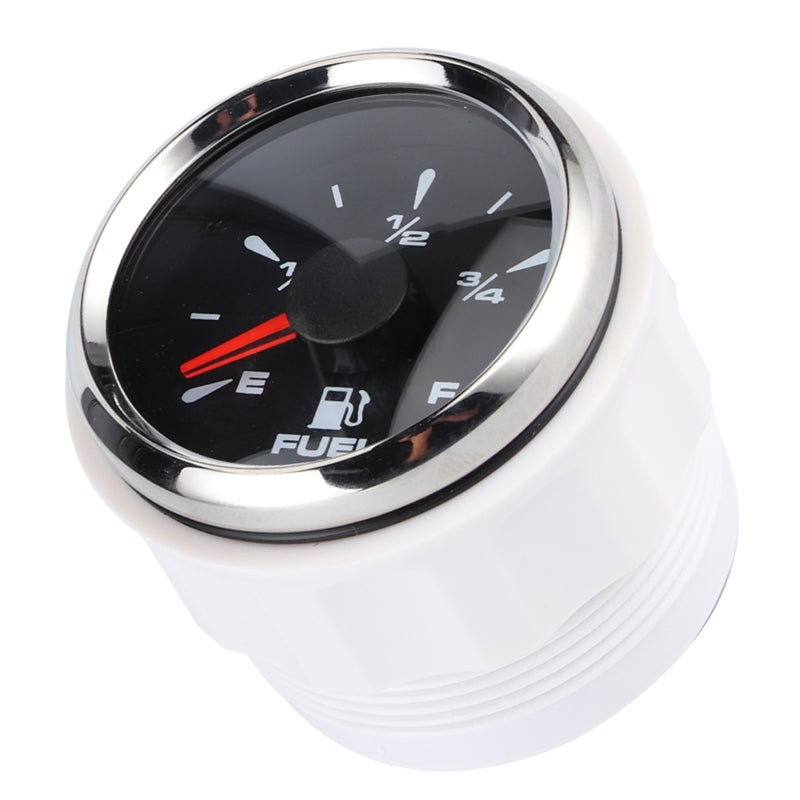 Digital Fuel Gauge 52mm: 8 Auto-changing Fixed Backlight Colors - 9-32V Ultra-wide Voltage, 316L Stainless Steel Anti-fog Curved Cover Fuel Level Gauge for Marine, Automotive, Motorcycle, Construction - Image 5