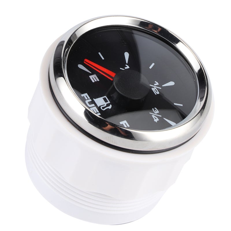 Digital Fuel Gauge 52mm: 8 Auto-changing Fixed Backlight Colors - 9-32V Ultra-wide Voltage, 316L Stainless Steel Anti-fog Curved Cover Fuel Level Gauge for Marine, Automotive, Motorcycle, Construction - Image 4