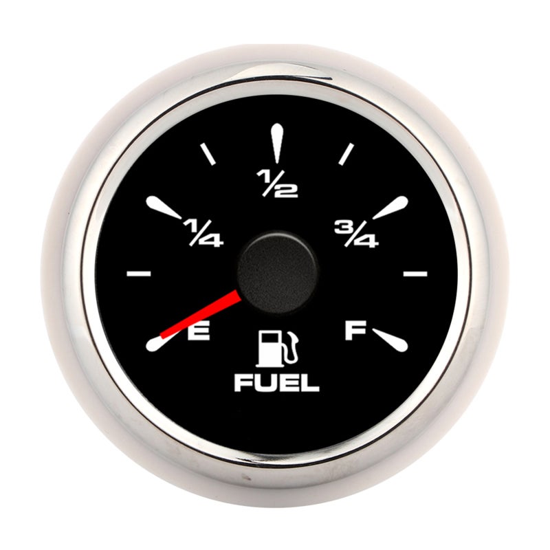 Digital Fuel Gauge 52mm: 8 Auto-changing Fixed Backlight Colors - 9-32V Ultra-wide Voltage, 316L Stainless Steel Anti-fog Curved Cover Fuel Level Gauge for Marine, Automotive, Motorcycle, Construction - Image 1