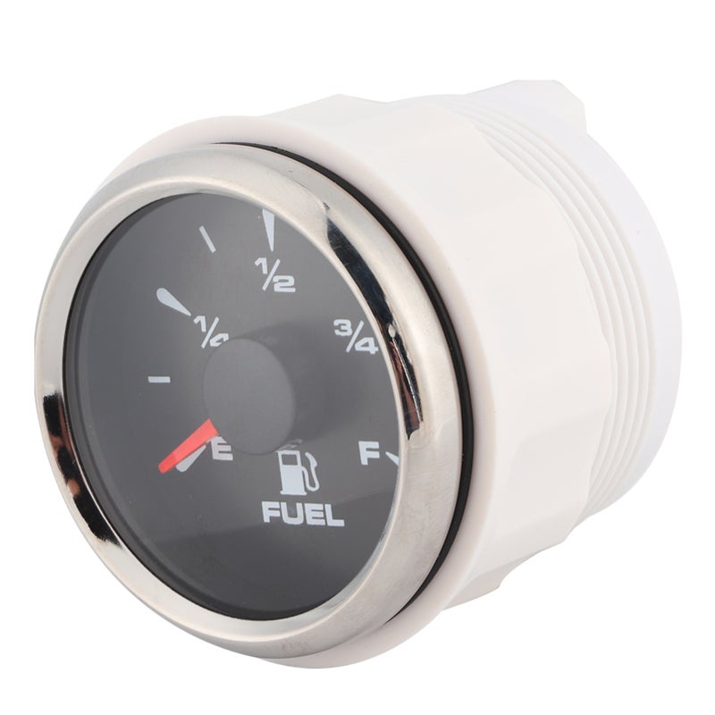 Digital Fuel Gauge 52mm: 8 Auto-changing Fixed Backlight Colors - 9-32V Ultra-wide Voltage, 316L Stainless Steel Anti-fog Curved Cover Fuel Level Gauge for Marine, Automotive, Motorcycle, Construction - Image 2