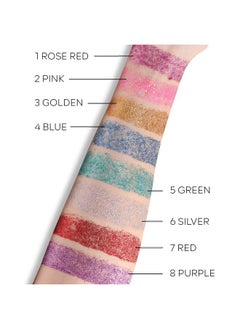 KYDA KYDA Body Glitter Stick, Chunky Glitter Gel for Face Body Hair, Sparkling Holographic Mermaid Sequins Paint, Lasting Multiuse Makeup Glitter Gel, Blue  - Image 5