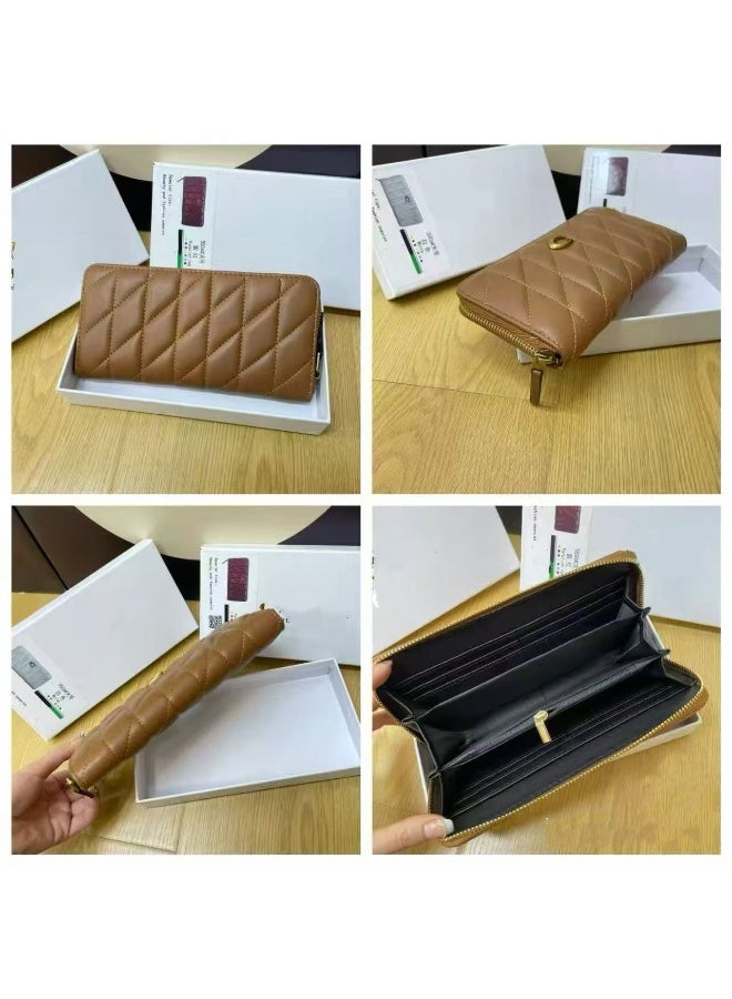 coachoutlet Women's long leather wallet card holder, elegant clutch for women, classic style - Image 5