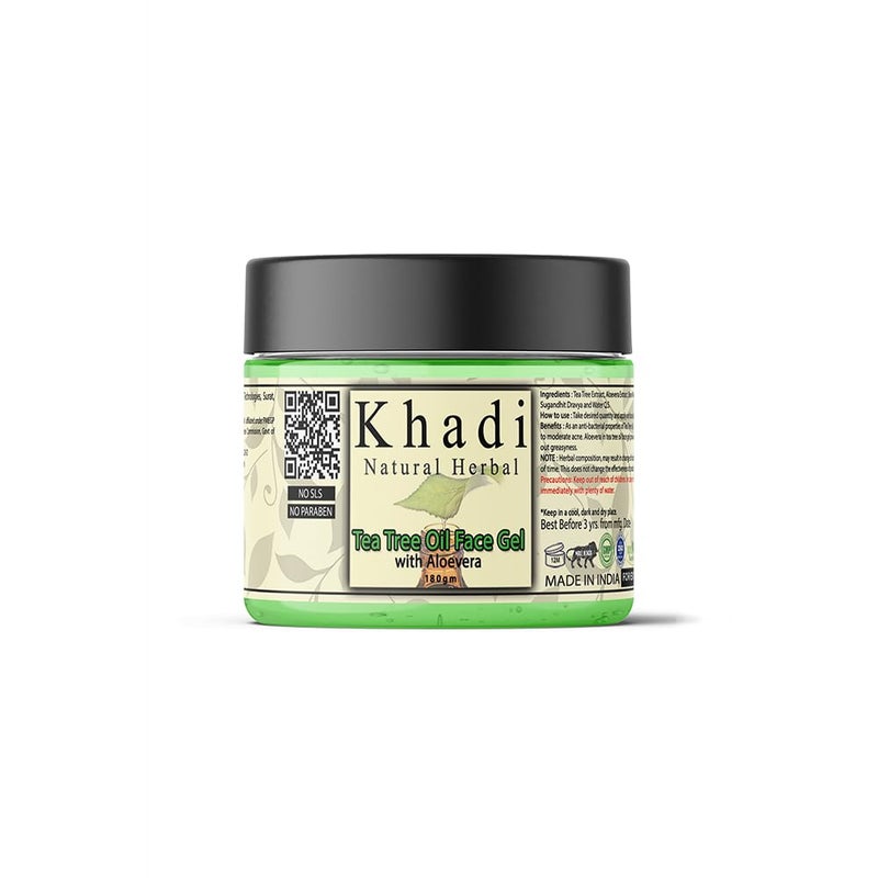 Khadi Natural Herbal Khadi Natural Herbal Tea Tree Oil Gel for Men Women 180gm  With Aloevera - Image 1