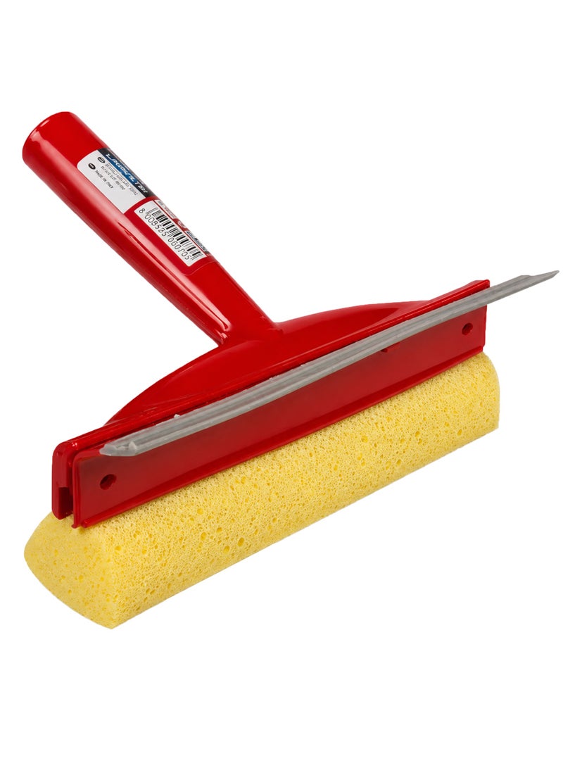 Tonkita Window Wiper with Sponge – 2-in-1 Glass Cleaner with Soft Sponge & Rubber Squeegee Lip, Window Cleaning Tool for Mirrors, Shower Glass & Smooth Surfaces, Fast Drying Wiper - Image 1