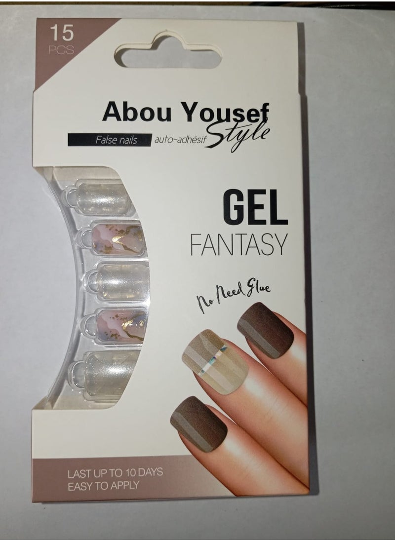 Abou Yousef Style ABOU YOUSEF FALSE NAILS GEL FANTASY 88-AY049  - Image 1