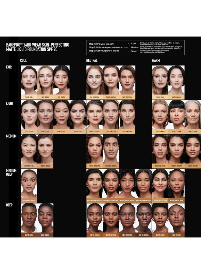 bareMinerals bareminerals Barepro 24HR Wear Matte Liquid Foundation Mineral SPF 20, Full Coverage Foundation Makeup for Mature Skin, Oil-Free, Vegan - Image 4
