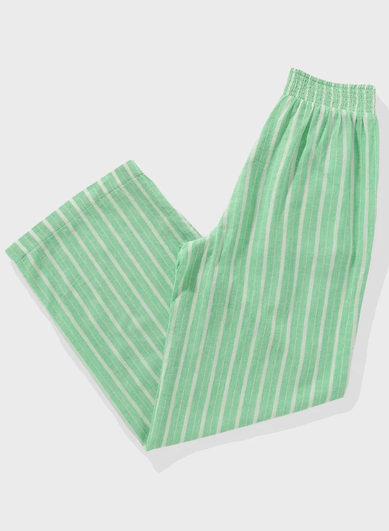 American Eagle Striped High Waist Pants