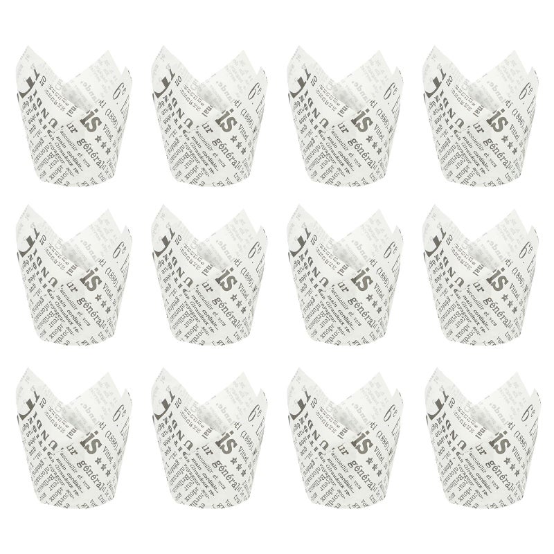 50 Pcs High Temperature Resistant Flower Shaped Baking Cups Oil Proof Cupcake Liners - Image 2