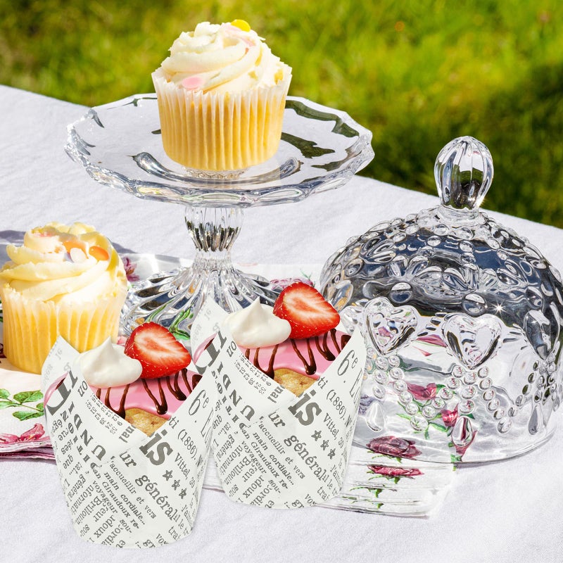 50 Pcs High Temperature Resistant Flower Shaped Baking Cups Oil Proof Cupcake Liners - Image 5